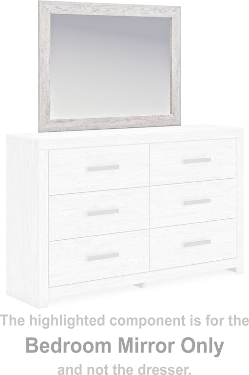 Cayboni Whitewash Bedroom Mirror by Ashley at Eve Furniture