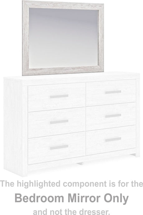 Cayboni Whitewash Bedroom Mirror by Ashley at Eve Furniture