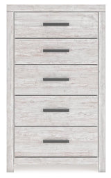 Cayboni Whitewash Chest of Drawers by Ashley at Eve Furniture
