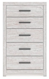Cayboni Whitewash Chest of Drawers by Ashley at Eve Furniture