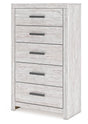 Cayboni Whitewash Chest of Drawers by Ashley at Eve Furniture