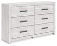 Cayboni Whitewash Dresser by Ashley at Eve Furniture