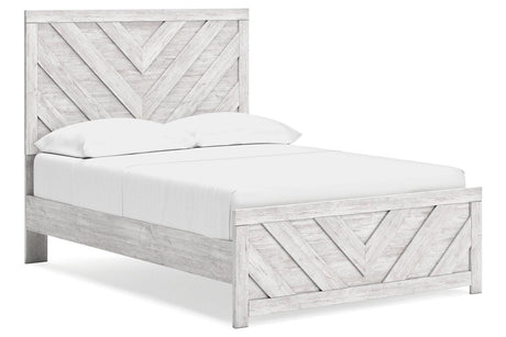 Cayboni Whitewash Full Panel Bed by Ashley at Eve Furniture