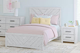 Cayboni Whitewash Full Panel Bed by Ashley at Eve Furniture