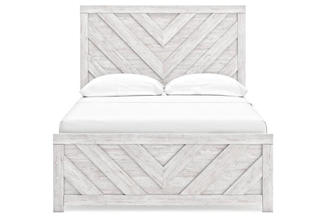 Cayboni Whitewash Full Panel Bed by Ashley at Eve Furniture