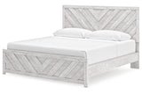 Cayboni Whitewash King Panel Bed by Ashley at Eve Furniture