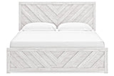 Cayboni Whitewash King Panel Bed by Ashley at Eve Furniture