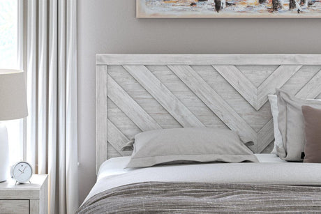 Cayboni Whitewash King Panel Bed by Ashley at Eve Furniture