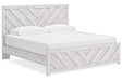 Cayboni Whitewash King Panel Bed by Ashley at Eve Furniture