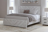 Cayboni Whitewash King Panel Bed by Ashley at Eve Furniture