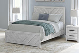 Cayboni Whitewash Queen Panel Bed by Ashley at Eve Furniture
