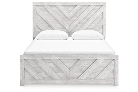 Cayboni Whitewash Queen Panel Bed by Ashley at Eve Furniture