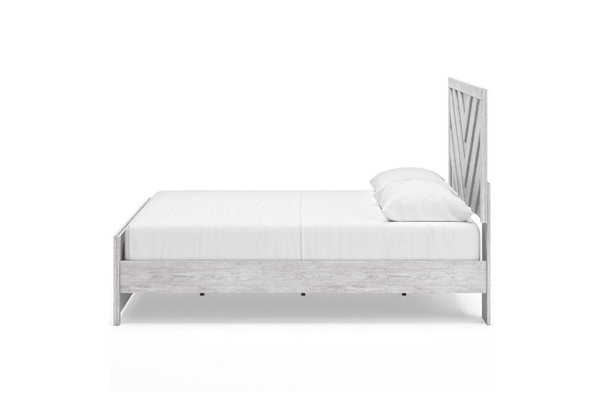 Cayboni Whitewash Queen Panel Bed by Ashley at Eve Furniture