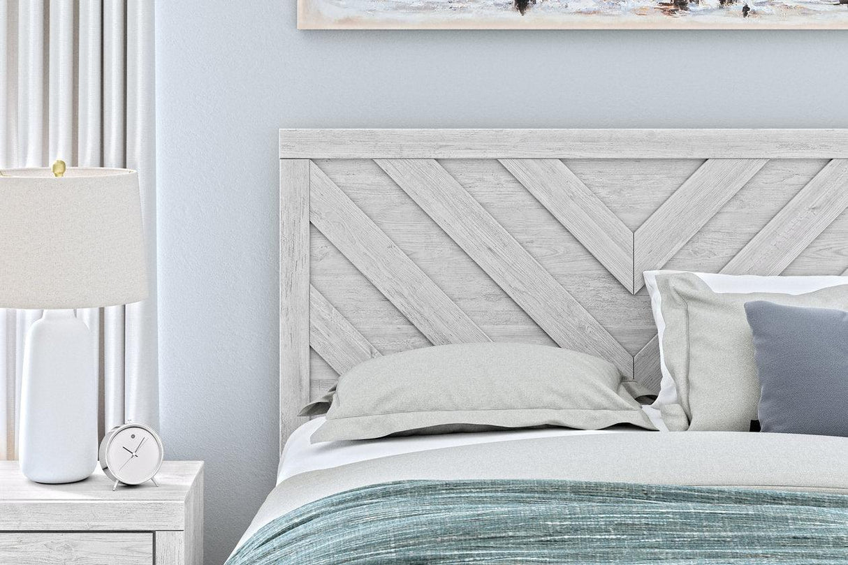 Cayboni Whitewash Queen Panel Bed by Ashley at Eve Furniture