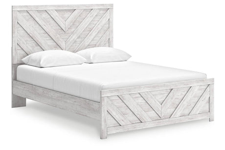 Cayboni Whitewash Queen Panel Bed by Ashley at Eve Furniture