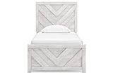 Cayboni Whitewash Twin Panel Bed by Ashley at Eve Furniture