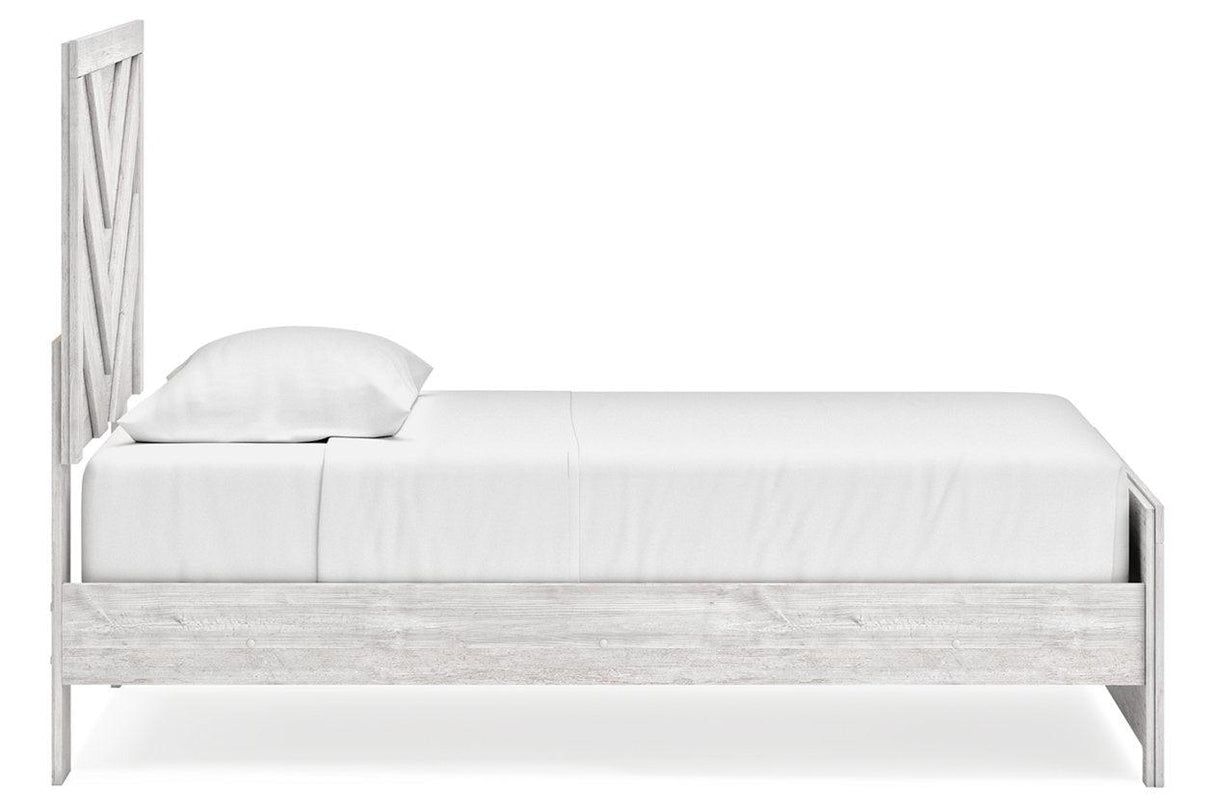 Cayboni Whitewash Twin Panel Bed by Ashley at Eve Furniture