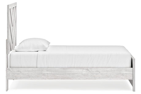 Cayboni Whitewash Twin Panel Bed by Ashley at Eve Furniture