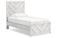 Cayboni Whitewash Twin Panel Bed by Ashley at Eve Furniture