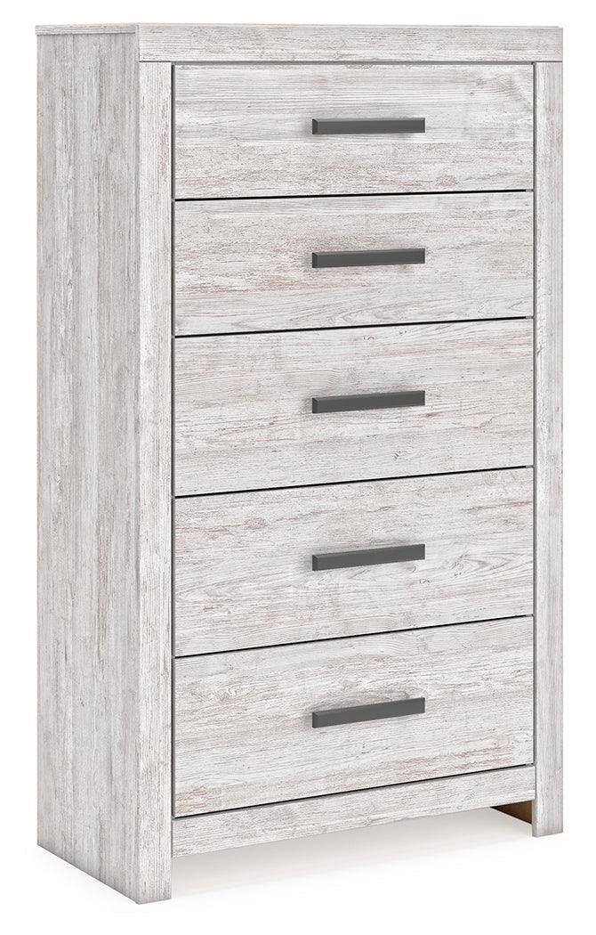 Cayboni Whitewash Chest of Drawers by Ashley at Eve Furniture