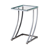 Cayden Chrome/Clear Rectangular Top Accent Table by Coaster at Eve Furniture