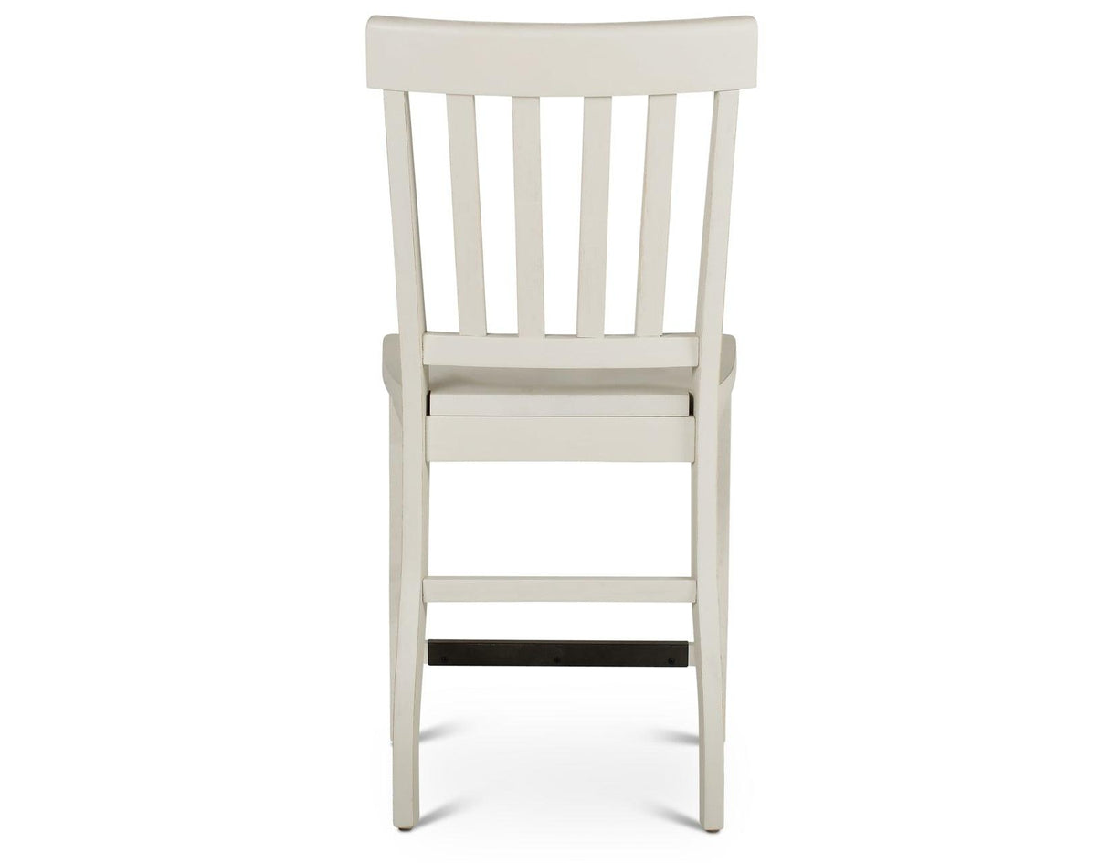 Cayla 24″ Counter Stool, White, Set of 2 by Steve Silver at Eve Furniture