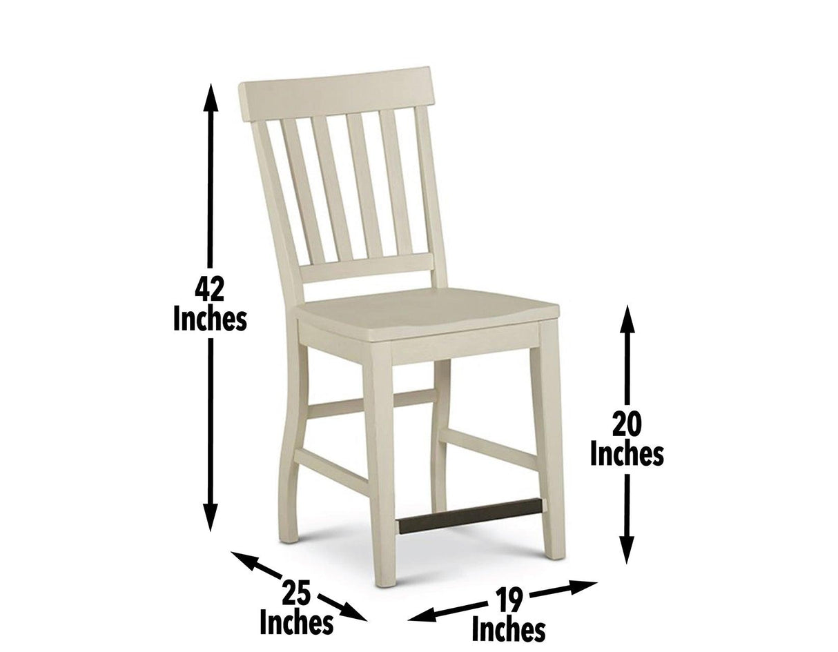 Cayla 24″ Counter Stool, White, Set of 2 by Steve Silver at Eve Furniture