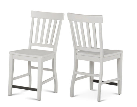 Cayla 24″ Counter Stool, White, Set of 2 by Steve Silver at Eve Furniture