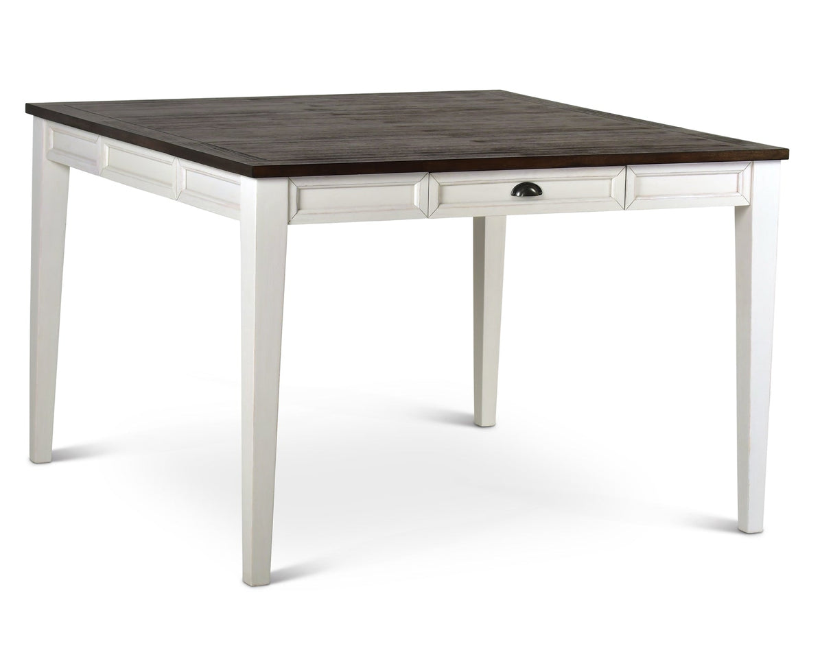 Cayla Dark Oak/White Counter Height Dining Set by Steve Silver at Eve Furniture