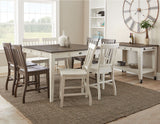 Cayla Dark Oak/White Counter Height Dining Set by Steve Silver at Eve Furniture