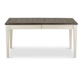 Cayla 64-80 inch Table w/16″ Leaf – Dark Oak& White by Steve Silver at Eve Furniture