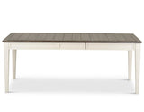 Cayla 64-80 inch Table w/16″ Leaf – Dark Oak& White by Steve Silver at Eve Furniture