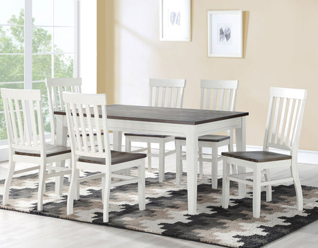 Caylie Ivory/Mocha Dining Room Set by Steve Silver at Eve Furniture