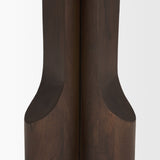 Cayson Dark Brown Sculptural Round Accent Table by Mercana at Eve Furniture