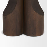 Cayson Dark Brown Sculptural Round Accent Table by Mercana at Eve Furniture