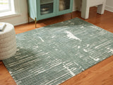 Cayworth Teal/White Medium Rug