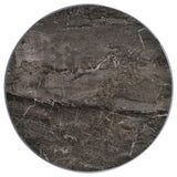 Cazen Grey Round Faux Marble Top Pedestal Side Table by Coaster at Eve Furniture
