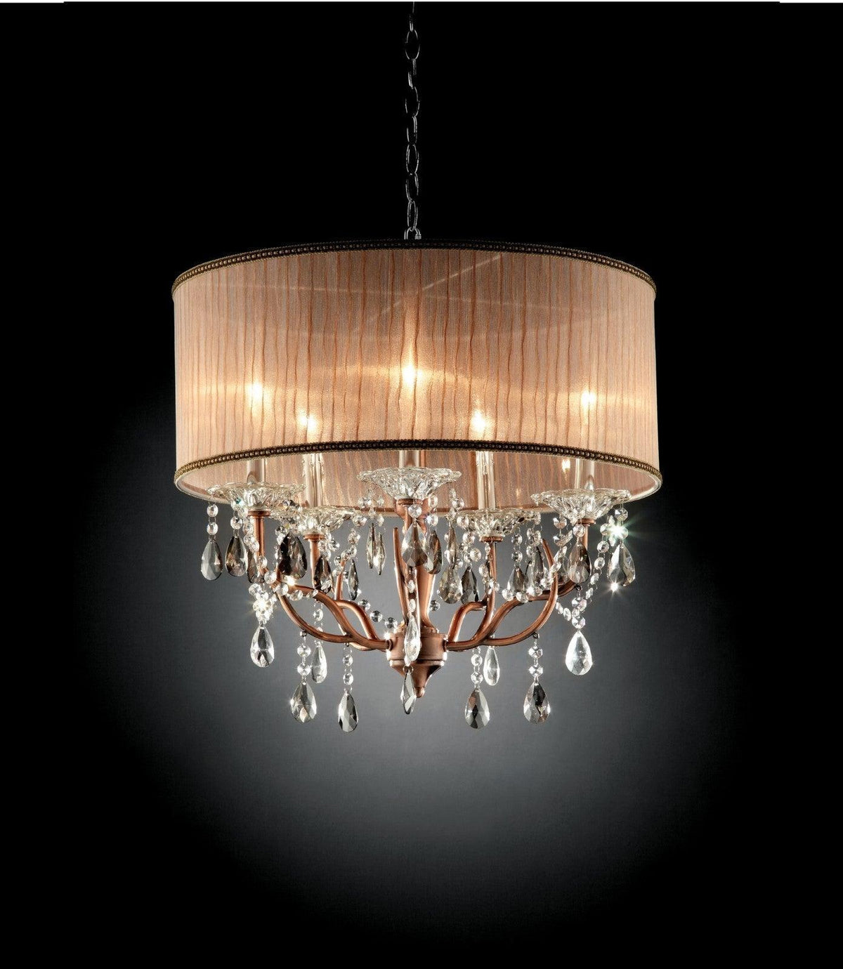 Cecelia Copper Ceiling Lamp by Furniture of America at Eve Furniture