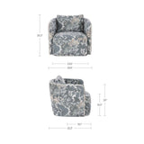 Cecil Blue Tapestry Accent Chair by Moe's Home at Eve Furniture
