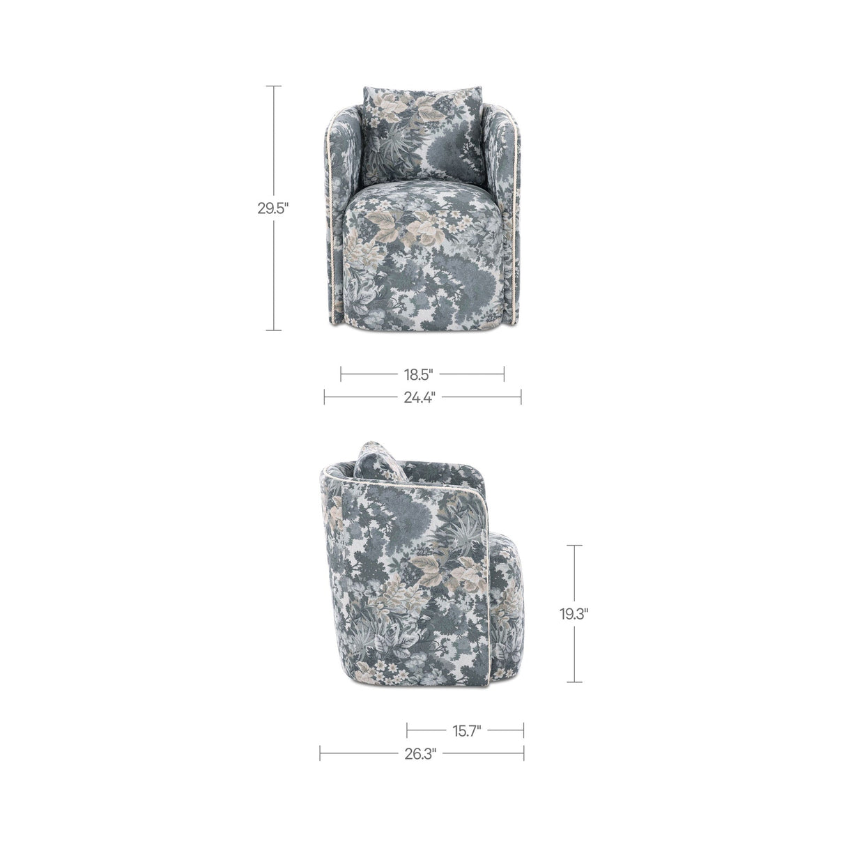 Cecil Blue Tapestry Dining Chair by MOES at Eve Furniture