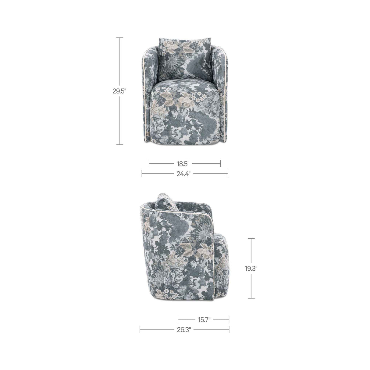 Cecil Blue Tapestry Dining Chair by Moe's Home at Eve Furniture