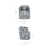 Cecil Blue Tapestry Dining Chair by Moe's Home at Eve Furniture
