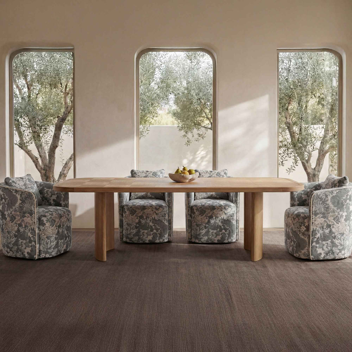 Cecil Blue Tapestry Dining Chair by Moe's Home at Eve Furniture
