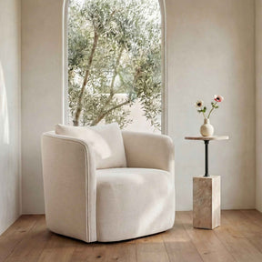 Cecil Warm White Accent Chair by Moe's Home at Eve Furniture