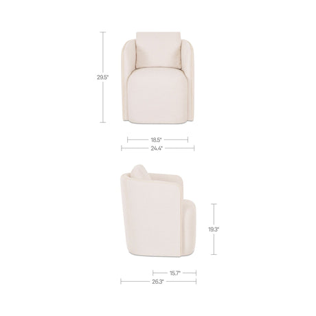 Cecil Warm White Dining Chair by MOES at Eve Furniture
