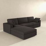 Cecilia Modular Corner Sectional Modern Fabric Sofa Dark Gray by Ashcroft Furniture at Eve Furniture