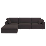 Cecilia Modular Corner Sectional Modern Fabric Sofa Dark Gray by Ashcroft Furniture at Eve Furniture