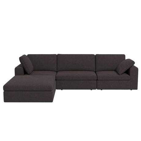 Cecilia Modular Corner Sectional Modern Fabric Sofa Dark Gray by Ashcroft Furniture at Eve Furniture