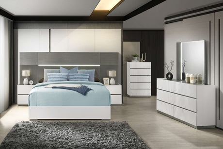 Cecilia White-Cream Bedroom Set by Cosmos Furniture at Eve Furniture