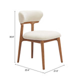 Cedar White & Walnut Dining Chair (Set of 2) by Zuomod at Eve Furniture